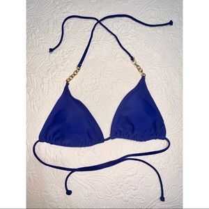 NWOT Navy blue/Royal blue bikini top {never been used}
